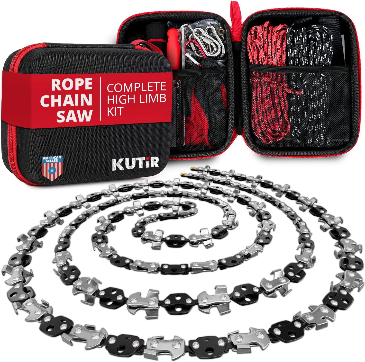 Kutir 55-inch 360 rope chain saw kit complete with carrying case